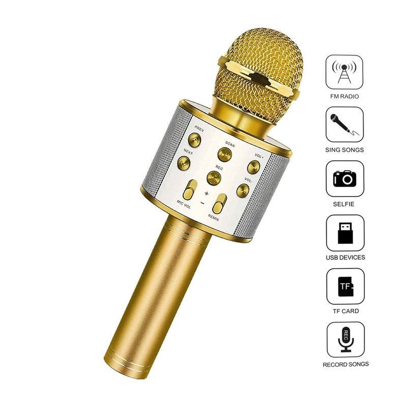 Bluetooth mikrofon zlatni