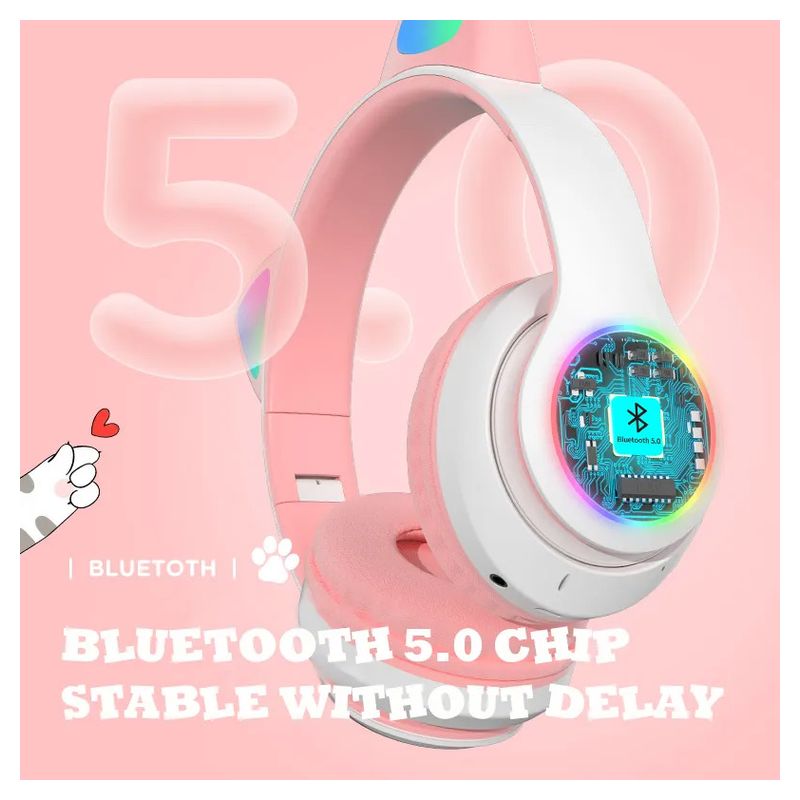Bluetooth slusalice Cat Ear plave