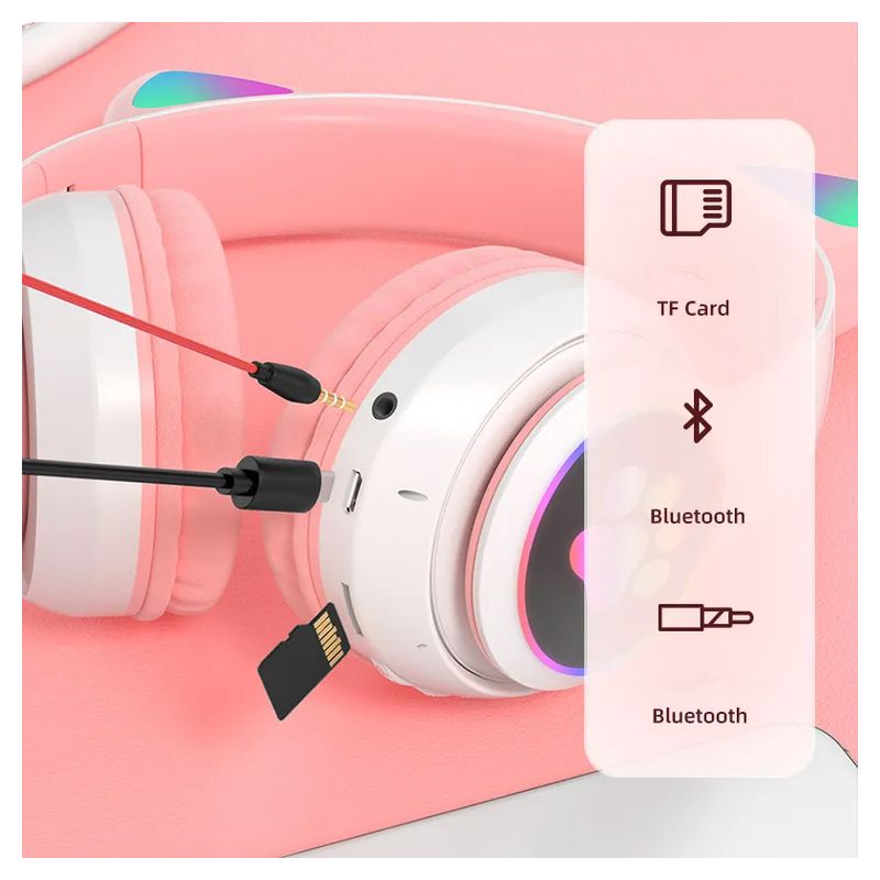 Bluetooth slusalice Cat Ear plave