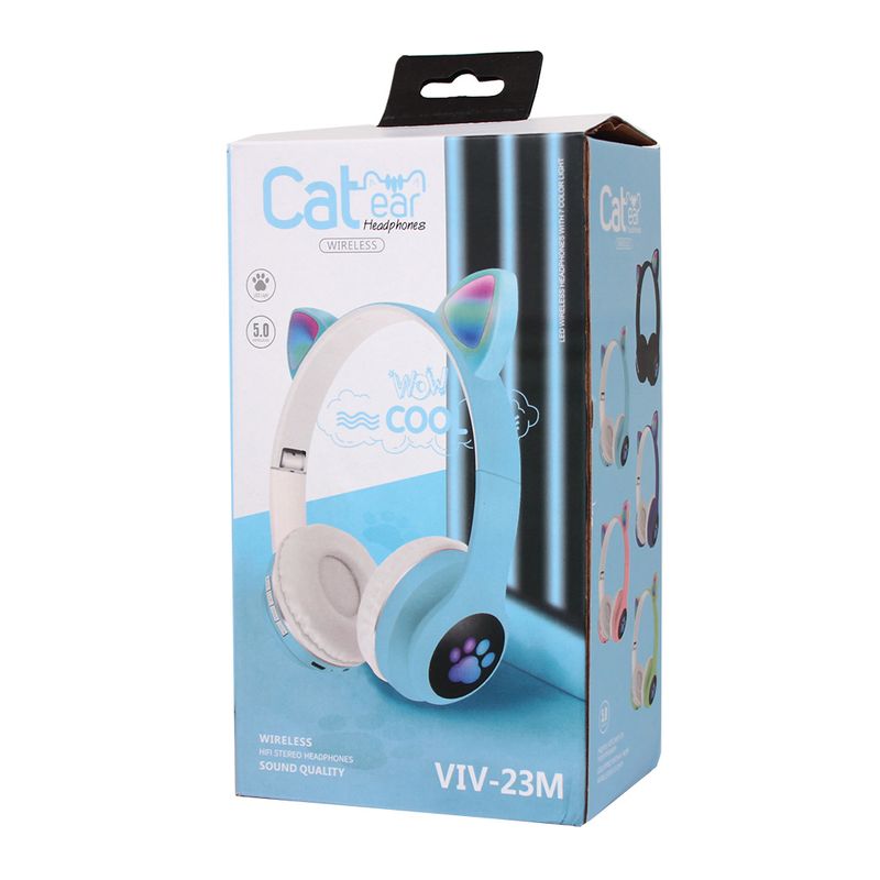Bluetooth slusalice Cat Ear plave