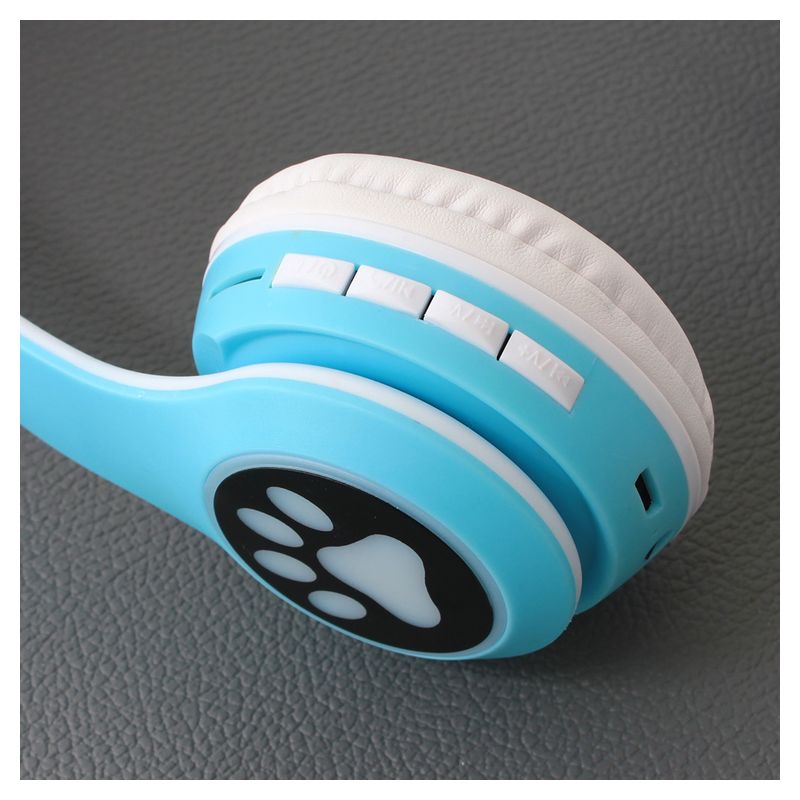 Bluetooth slusalice Cat Ear plave