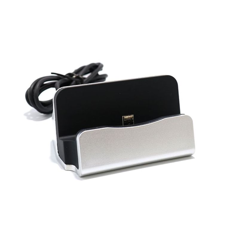 Dock micro sa USB kablom sivi