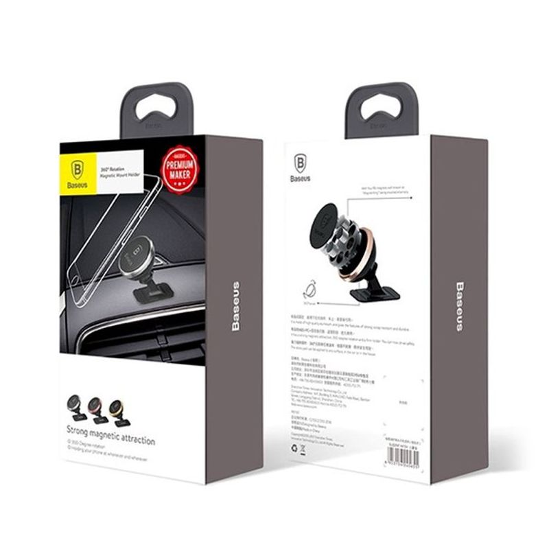 Drzac za mobilni telefon BASEUS 360 Rotation magnet AIR srebrni