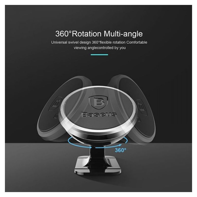 Drzac za mobilni telefon BASEUS 360 Rotation magnet AIR srebrni