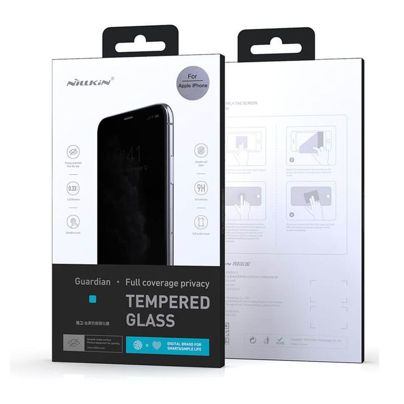 Folija za zastitu ekrana GLASS Nillkin za iPhone 12 Mini (5.4) Guardian crna