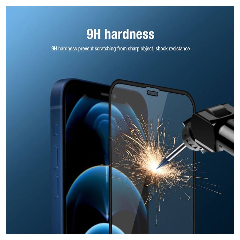 Folija za zastitu ekrana GLASS Nillkin za iPhone 12 Mini (5.4) PC Shatterproof crna
