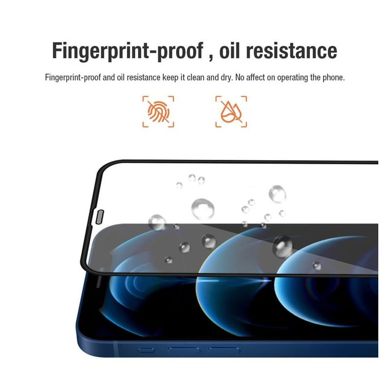 Folija za zastitu ekrana GLASS Nillkin za iPhone 12 Mini (5.4) PC Shatterproof crna