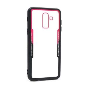 Futrola BACK CLEAR za Samsung J810F Galaxy J8 2018 crno-crvena