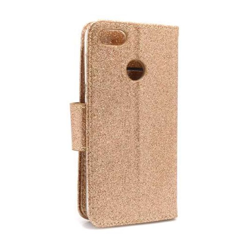 Futrola BI FOLD GLITTER za Huawei P9 Lite Mini/Y6 Pro 2017 zlatna