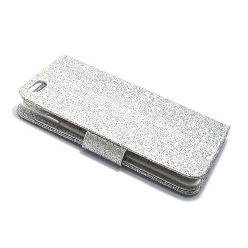 Futrola BI FOLD GLITTER za Iphone 6 Plus srebrna