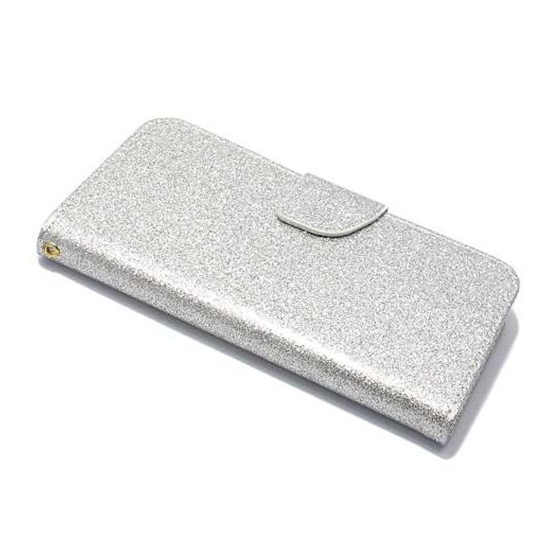 Futrola BI FOLD GLITTER za Iphone 6 Plus srebrna
