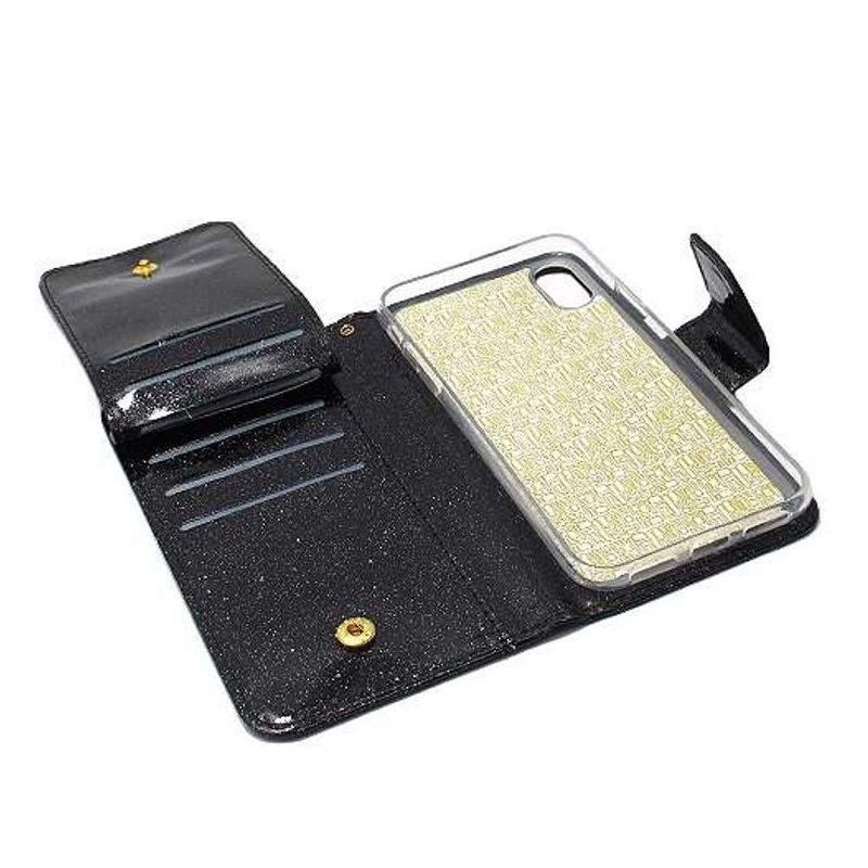 Futrola BI FOLD GLITTER za Iphone X/XS crna