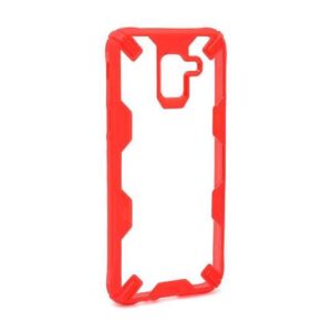 Futrola DEFENDER CLEAR za Samsung J600F Galaxy J6 2018 crvena