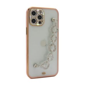 Futrola Diamonds and Crystals za iPhone 12 Pro Max (6.7) roze