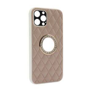 Futrola Glass Crystals za iPhone 12 Pro (6.1) pink