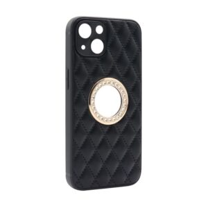 Futrola Glass Crystals za iPhone 13 (6.1) crna