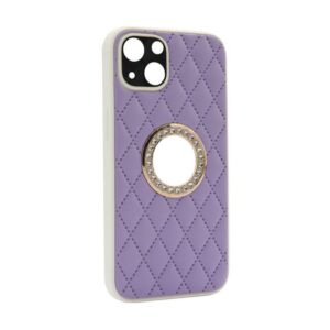 Futrola Glass Crystals za iPhone 13 (6.1) ljubicasta