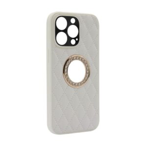 Futrola Glass Crystals za iPhone 13 Pro (6.1) bela