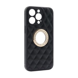 Futrola Glass Crystals za iPhone 13 Pro (6.1) crna