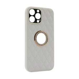 Futrola Glass Crystals za iPhone 13 Pro Max (6.7) bela