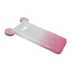 Futrola GLITTER MOUSE za Samsung G955F Galaxy S8 Plus srebrno/pink