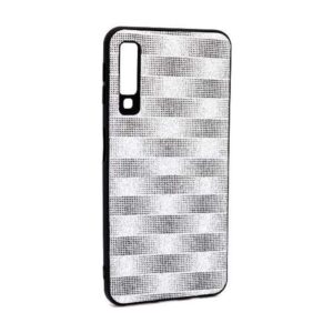 Futrola Glitter Plaid za Samsung A750F Galaxy A7 2018 srebrna