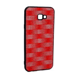 Futrola Glitter Plaid za Samsung J415F Galaxy J4 Plus crvena