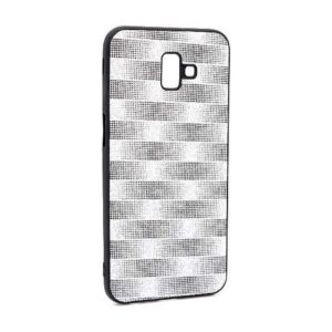 Futrola Glitter Plaid za Samsung J610F Galaxy J6 Plus srebrna