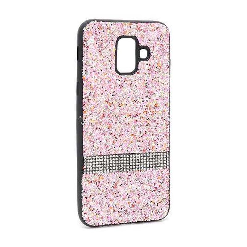 Futrola Glittering Stripe za Samsung A600F Galaxy A6 2018 roze