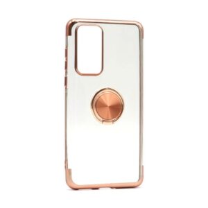 Futrola MAGNETIC RING CLEAR za Huawei P40 roze