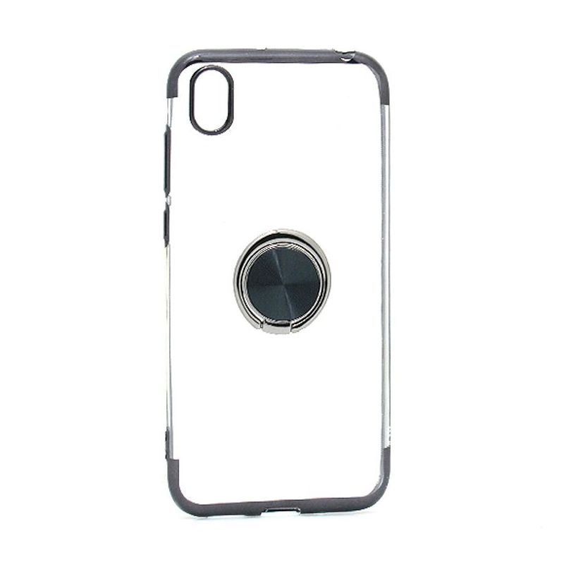 Futrola MAGNETIC RING CLEAR za Huawei Y5 2019/Honor 8S 2019/2020 crna