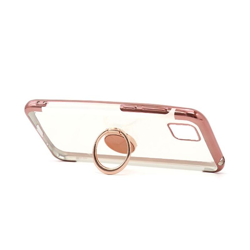 Futrola MAGNETIC RING CLEAR za Huawei Y5p/Honor 9S roze