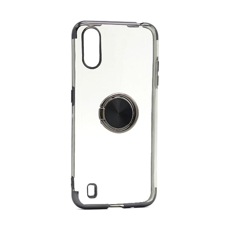 Futrola MAGNETIC RING CLEAR za Samsung A015F Galaxy A01 crna