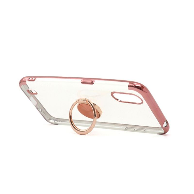 Futrola MAGNETIC RING CLEAR za Samsung A015F Galaxy A01 roze