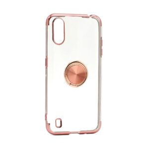 Futrola MAGNETIC RING CLEAR za Samsung A015F Galaxy A01 roze