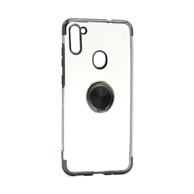 Futrola MAGNETIC RING CLEAR za Samsung A115F Galaxy A11 crna