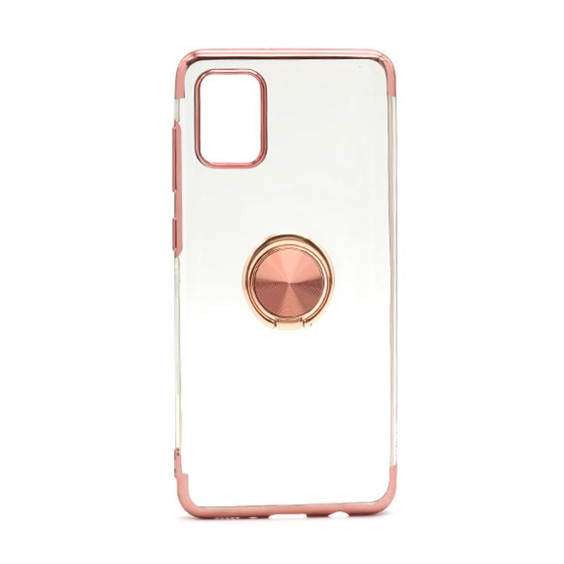 Futrola MAGNETIC RING CLEAR za Samsung A315F Galaxy A31 roze