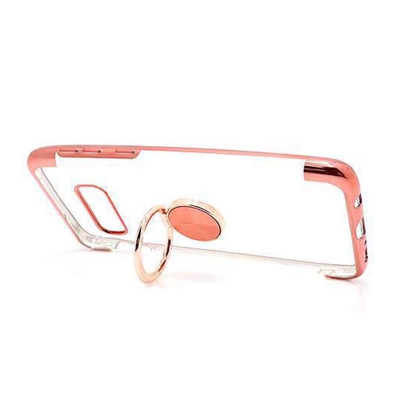 Futrola MAGNETIC RING CLEAR za Samsung G970F Galaxy S10e roze