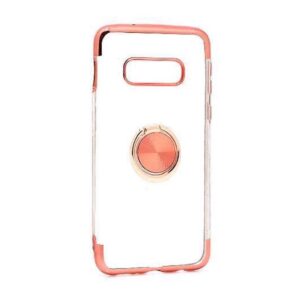 Futrola MAGNETIC RING CLEAR za Samsung G970F Galaxy S10e roze