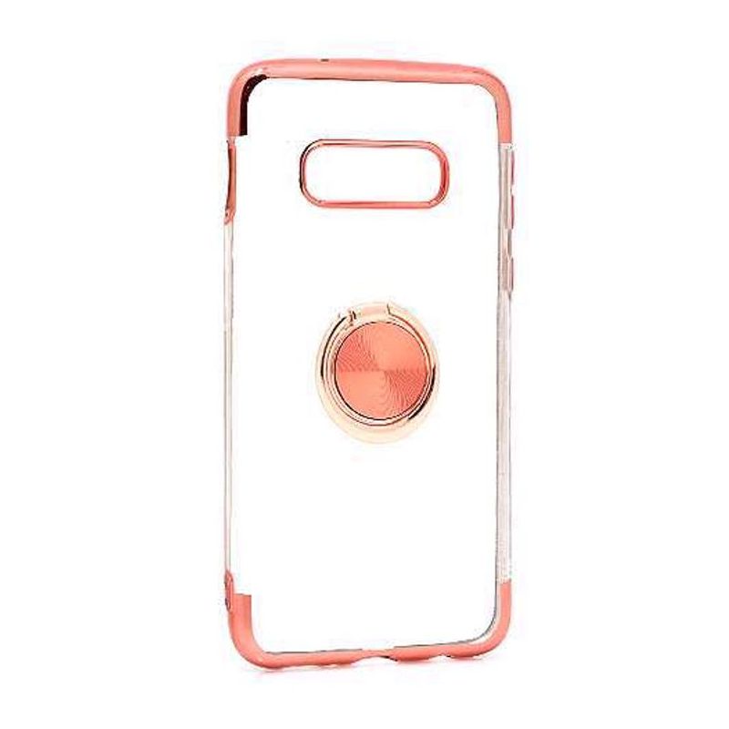 Futrola MAGNETIC RING CLEAR za Samsung G970F Galaxy S10e roze