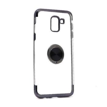 Futrola MAGNETIC RING CLEAR za Samsung J600F Galaxy J6 2018 crna