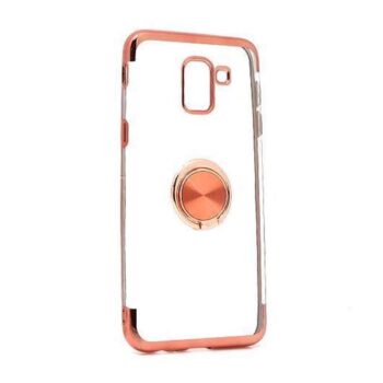 Futrola MAGNETIC RING CLEAR za Samsung J600F Galaxy J6 2018 roze