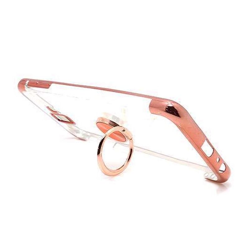 Futrola MAGNETIC RING CLEAR za Samsung J610F Galaxy J6 Plus roze
