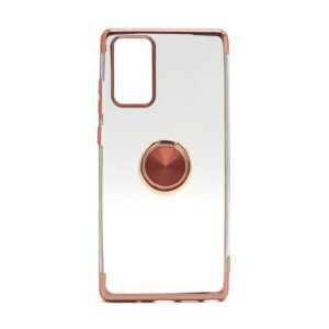 Futrola MAGNETIC RING CLEAR za Samsung N980F Galaxy Note 20 roze