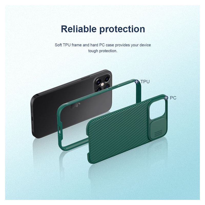 Futrola Nillkin Cam Shield Pro za iPhone 12/12 Pro (6.1) zelena
