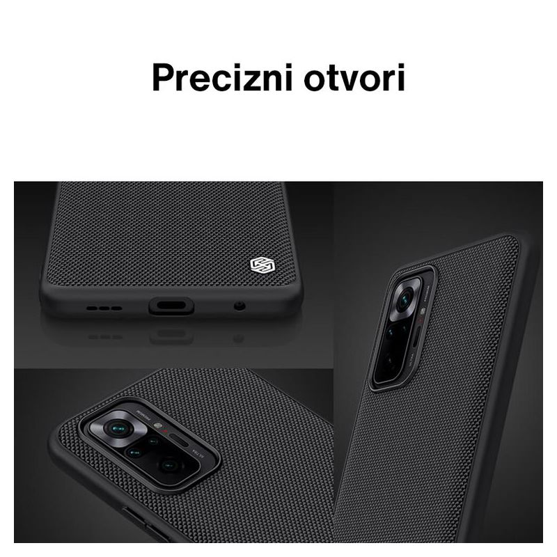 Futrola NILLKIN Textured za Xiaomi Redmi Note 10 Pro/10 Pro Max crna
