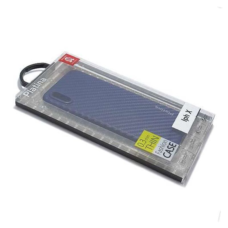 Futrola PLATINA CARBON za Iphone X plava