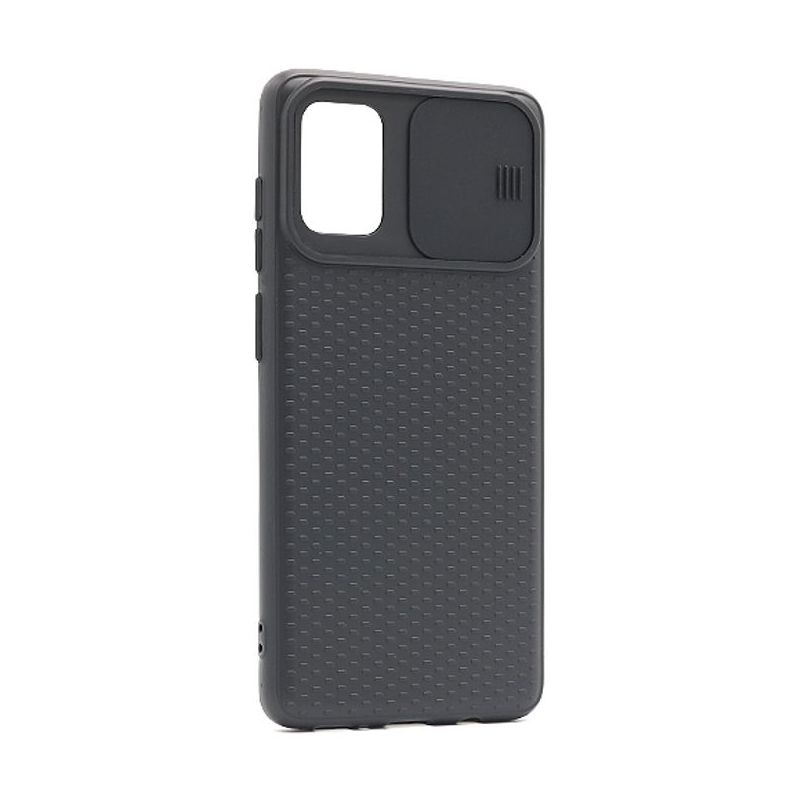 Futrola silikon Cam Shield za Samsung A715F Galaxy A71 crna