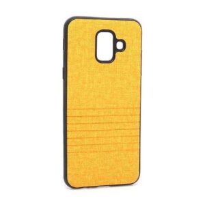 Futrola silikon Embossed za Samsung A600F Galaxy A6 2018 svetlo narandzasta