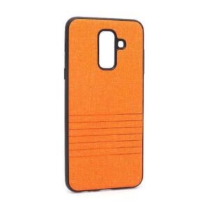 Futrola silikon Embossed za Samsung A605G Galaxy A6 Plus 2018 narandzasta